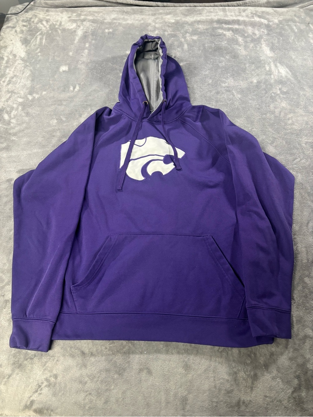Colosseum Purple Men's Pullover Hoodie with White Logo